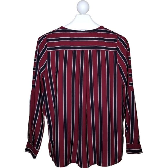 Lumiere Striped Pull Over Blouse Large - Picture 2 of 7